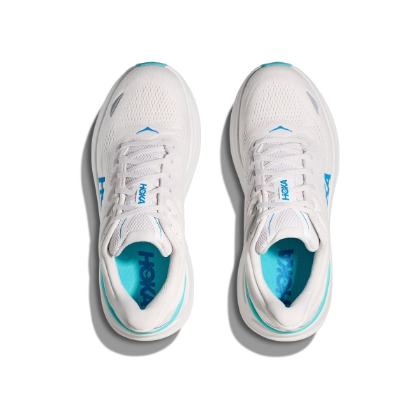 Hoka Bondi 9 White/Blue Men's Neutral Running Shoes - Image 3