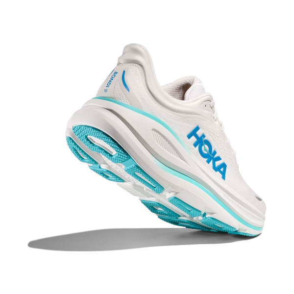 Hoka Bondi 9 White/Blue Men's Neutral Running Shoes - Image 5