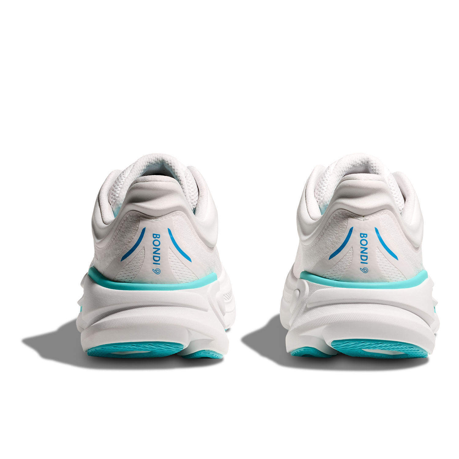 Hoka Bondi 9 White/Blue Men's Neutral Running Shoes - Image 6