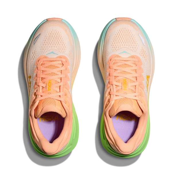 Hoka Bondi 9 Frost/Pale Tangerine Women's Neutral Running Shoes - Image 6