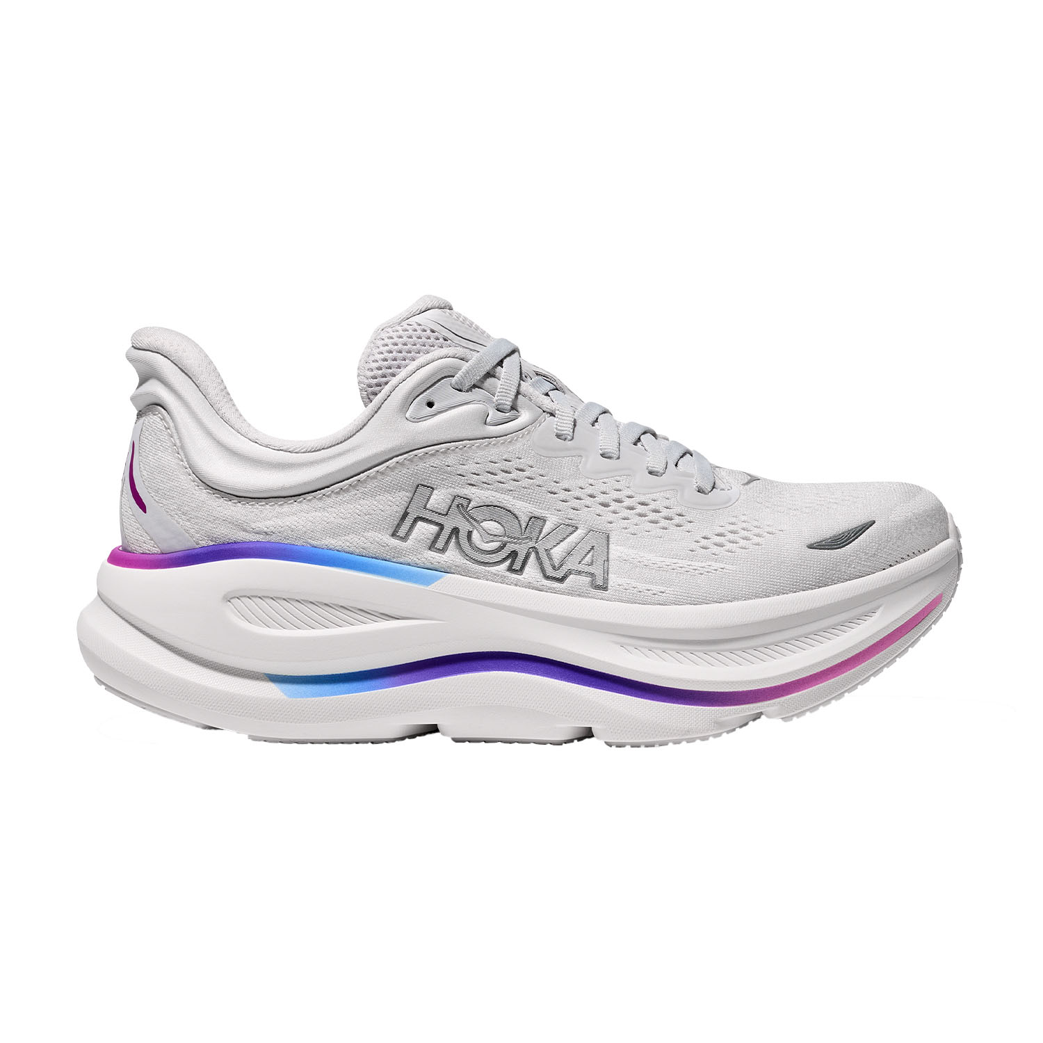 Hoka Bondi 9 Cosmic Grey/White Women's Neutral Running Shoes