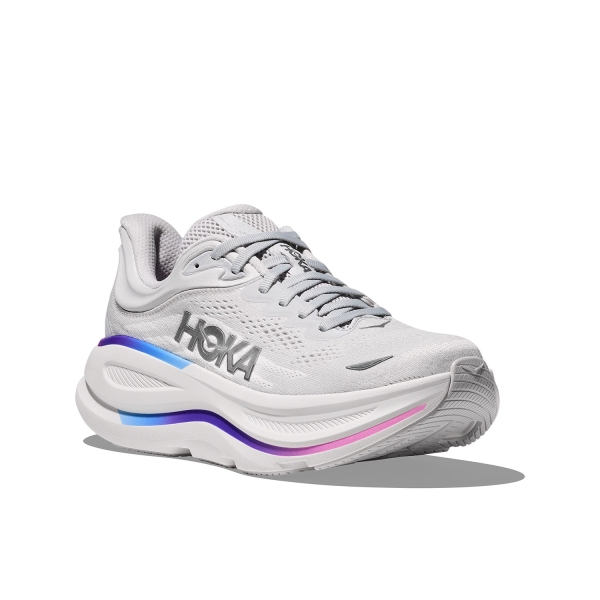 Hoka Bondi 9 Cosmic Grey/White Women's Neutral Running Shoes - Image 2